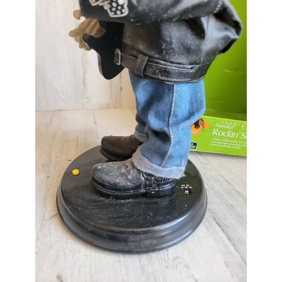 Rockin skeleton AS IS Grim reaper skeleton biker guitar Halloween decor - Picture 12 of 12